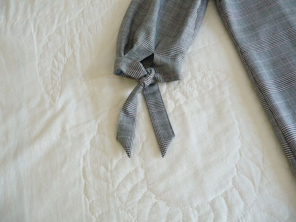 Robe tissu Prince de Galles gris taille 36 - Neuve Vêtements