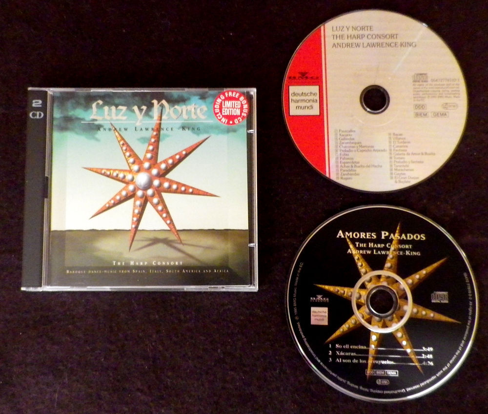 2 CD - Luz y Norte - The Harp Consort - Lawrence King CD et vinyles