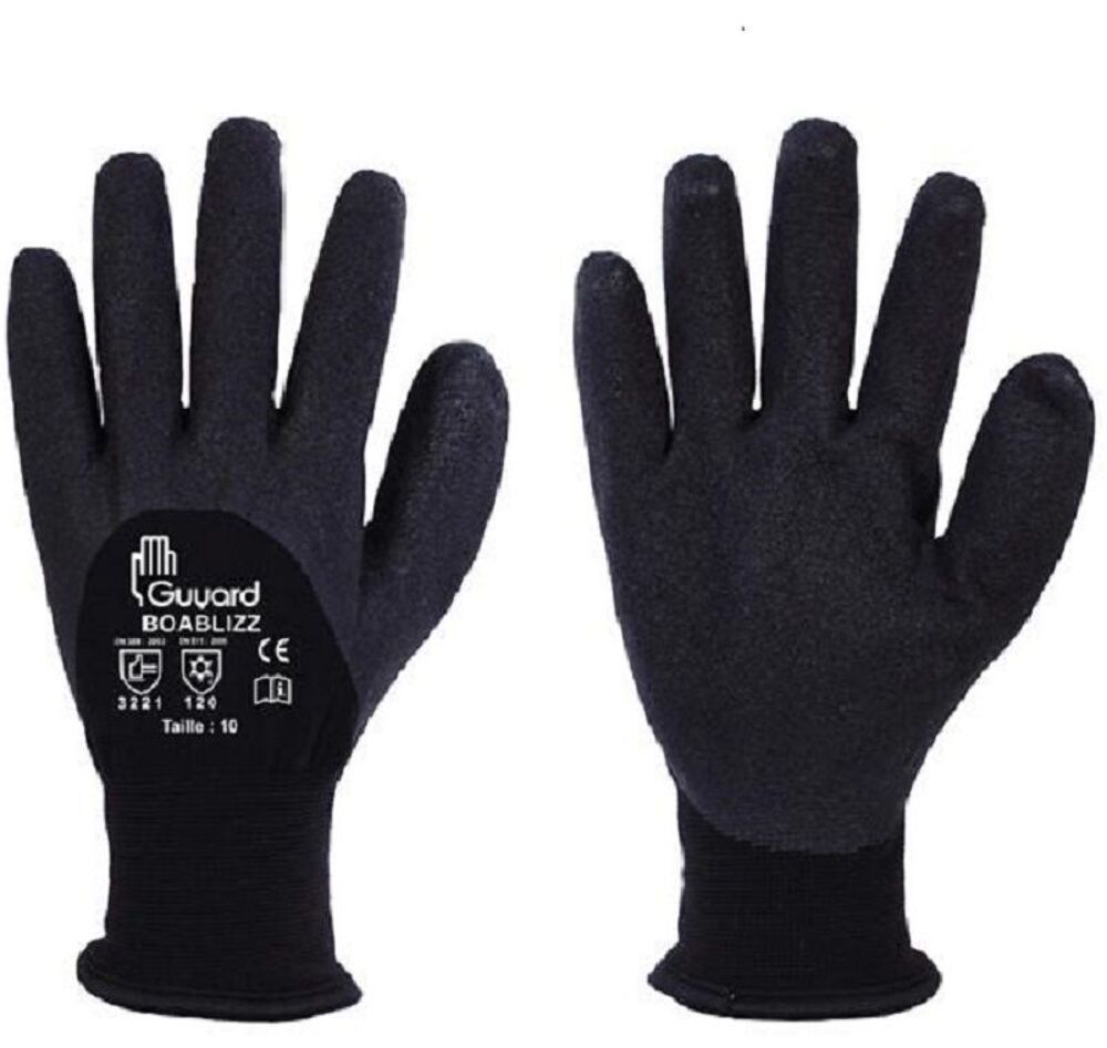 Lot de 5 paire de gant de travail FOURR&Eacute; ANTI FROID T-9 COMME NINJA Bricolage