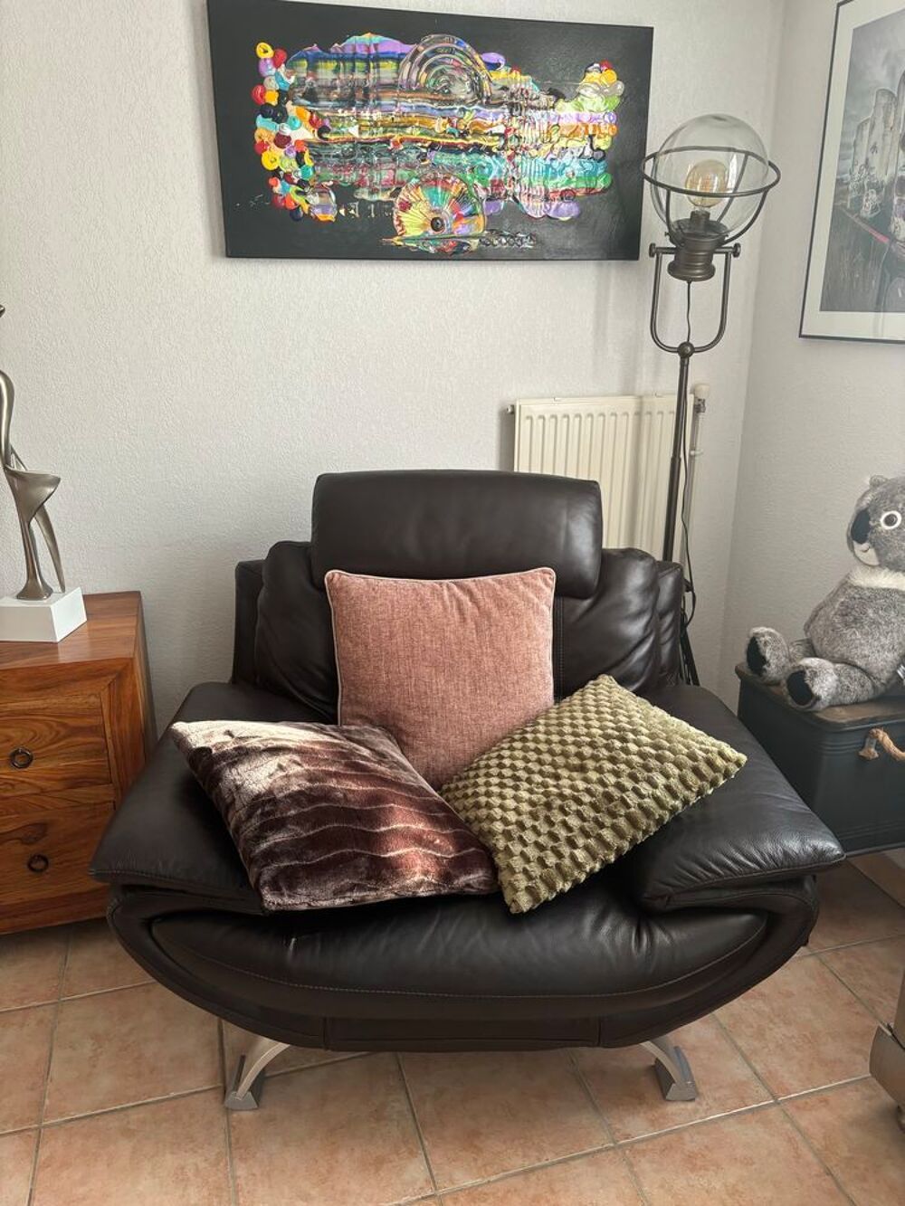 Canap&eacute; + Fauteuil Cuir Meubles