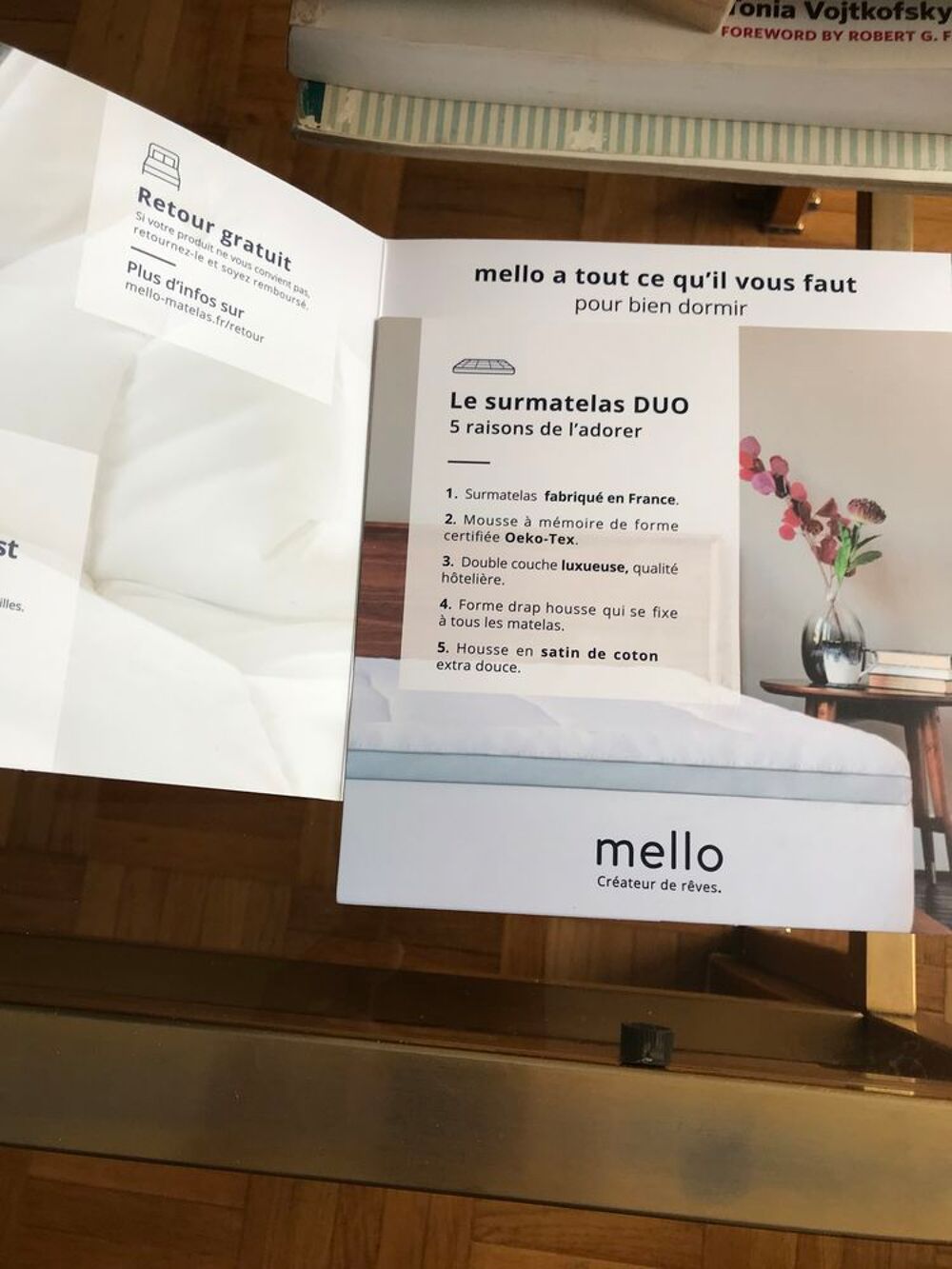 Sur-matelas Mello 8 cm d'&eacute;paisseur Meubles