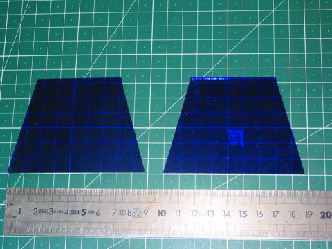 Jeux de 2 verres FACE de lampe PIROUETT DE BUREAU vitrail bl 10 Marseille 13 (13)