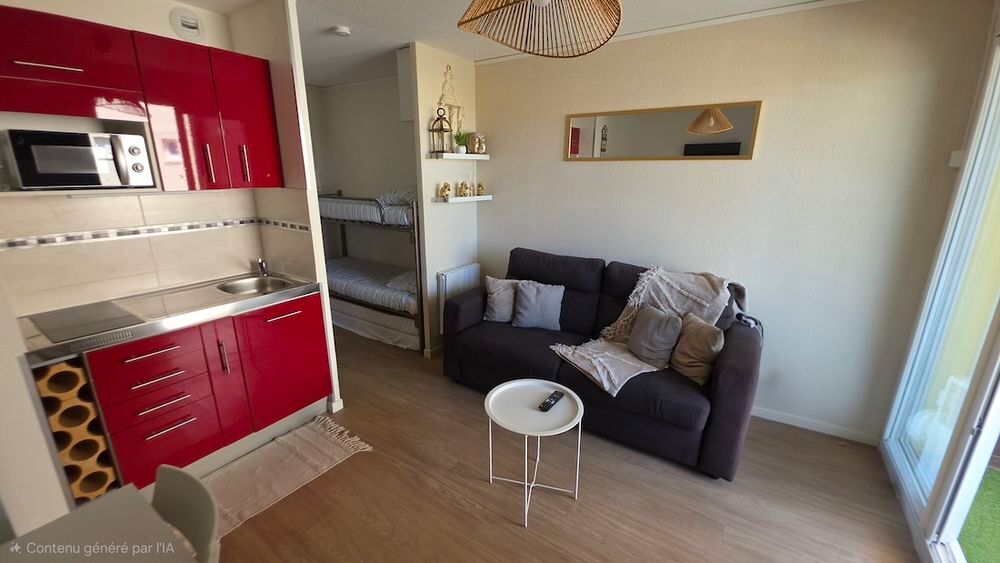 Vente Appartement LE CAP D'AGDE : Secteur du Môle / Flânerie: Appartement rénové ( à 200m de la plage) de type STUDIO-CABINE + Terrasse/Loggia ouverte d'angle.... Le cap d agde