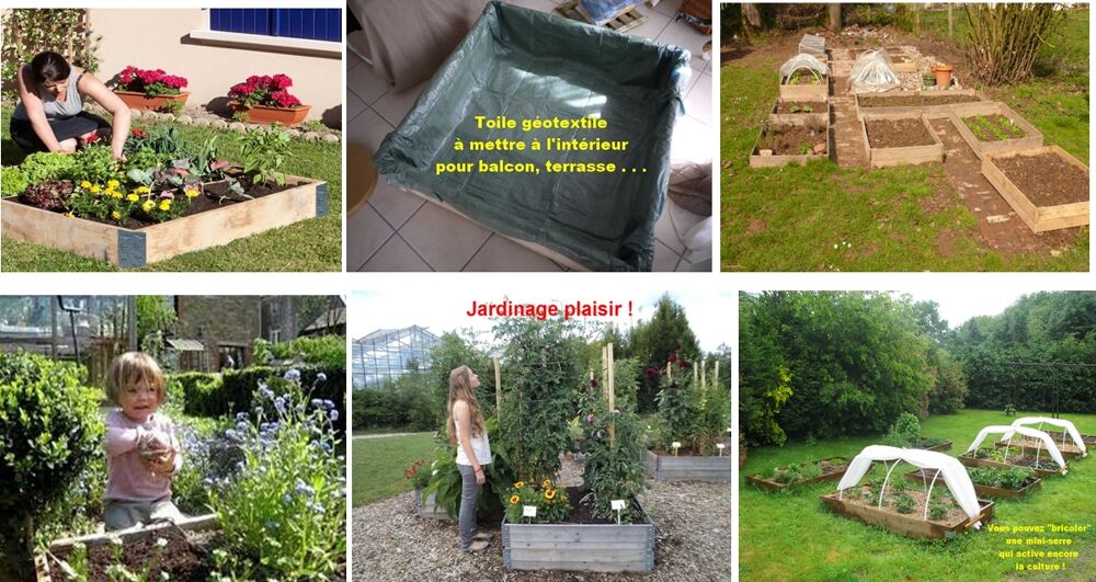 Cadres potagers professionnels LEPRO d'un m&egrave;tre carr&eacute; Jardin