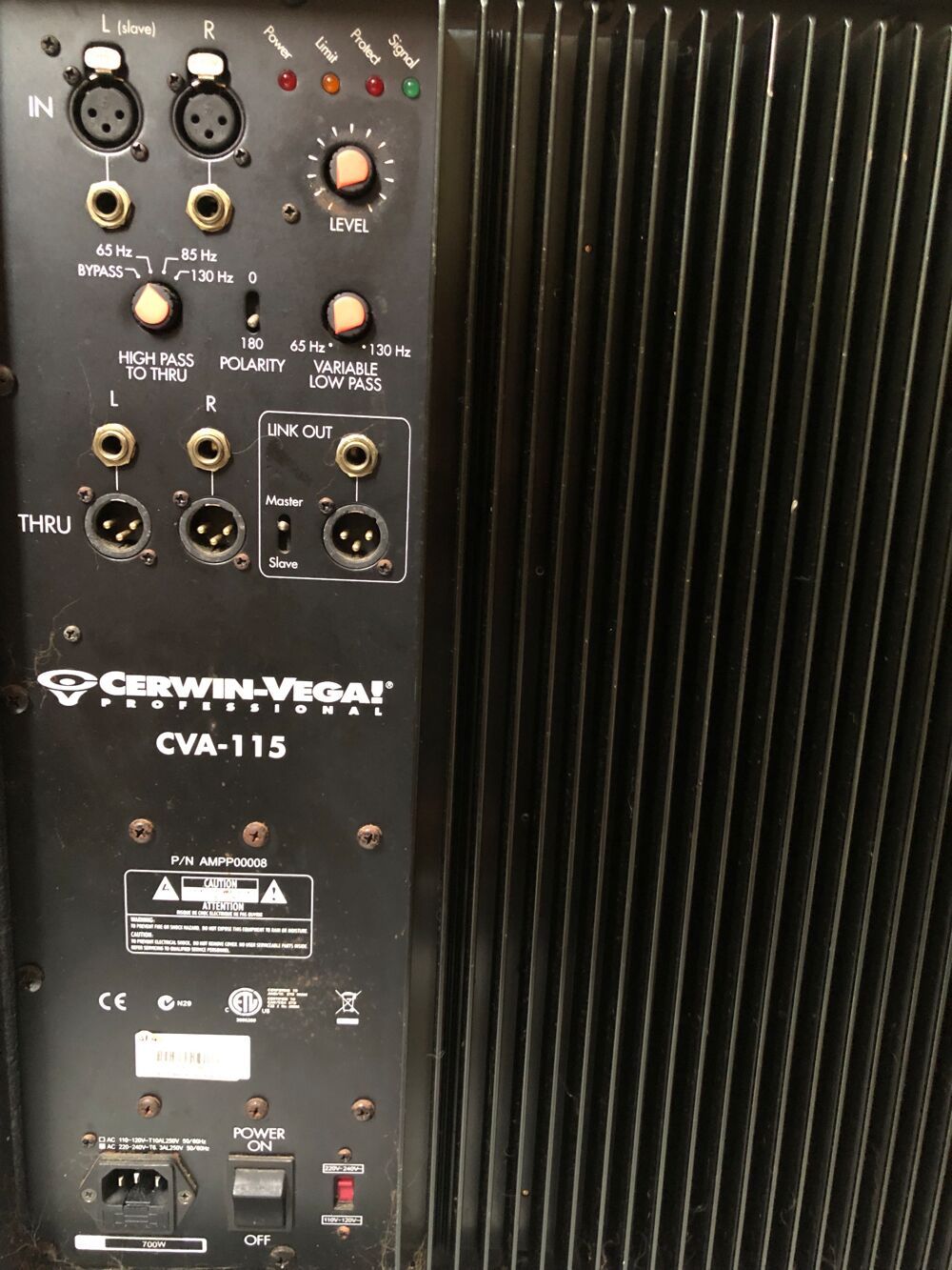 d'une paire de Subwoofer Cerwing-Vega CVA-115 Audio et hifi