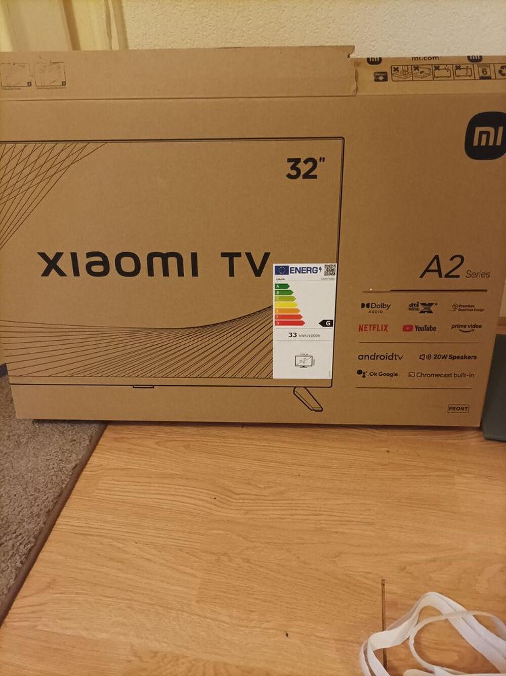 T&eacute;l&eacute; Android Xiaomi avec son carton d'origine Photos/Video/TV