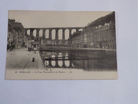 CARTE POSTALE  MORLAIX  -  le pont tournant et le viaduc 3 Brest (29)