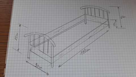 Lit enfant en pin 60 Belgique