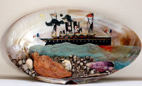 Souvenir du bord de mer paquebot Terre cuite de l'Isle Adam 25 Issy-les-Moulineaux (92)