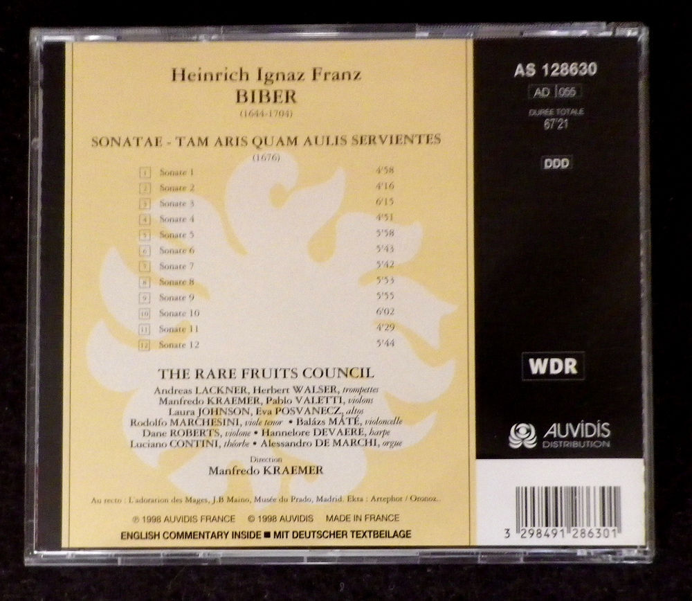 CD - Biber ? Sonates CD et vinyles