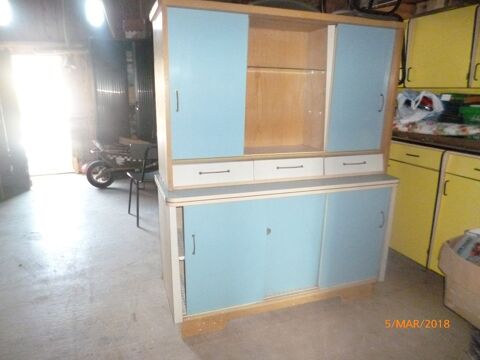 buffet  formica cuisine 1960 bleu 150 Montlandon (52)