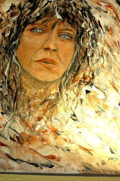 Tableau peinture acrylique sur toile 80 Biot (06)