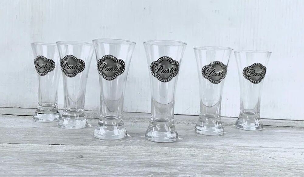 6 VERRES " PASTIS '' logo &eacute;tain JEAN de ZAN 
Décoration