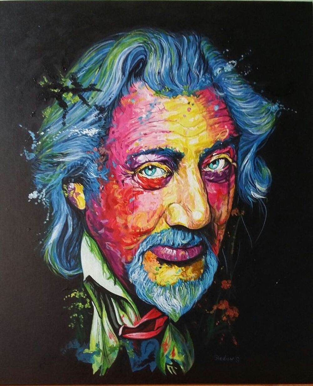 Peinture tableau : portrait de Jean-Claude Dreyfus Décoration