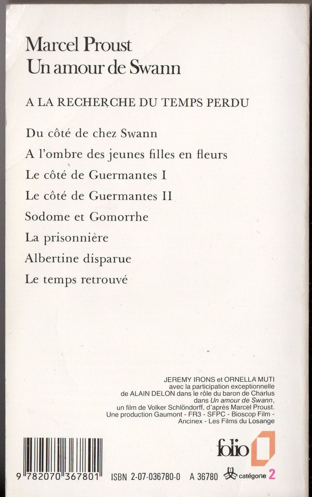 Un amour de Swann - Marcel Proust Livres et BD