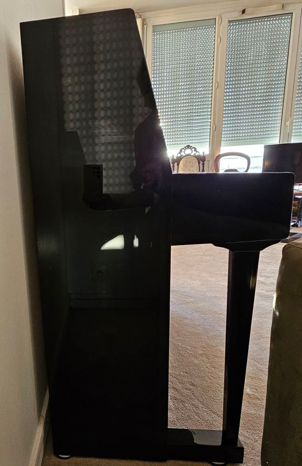 Piano droit noir brillant Instruments de musique
