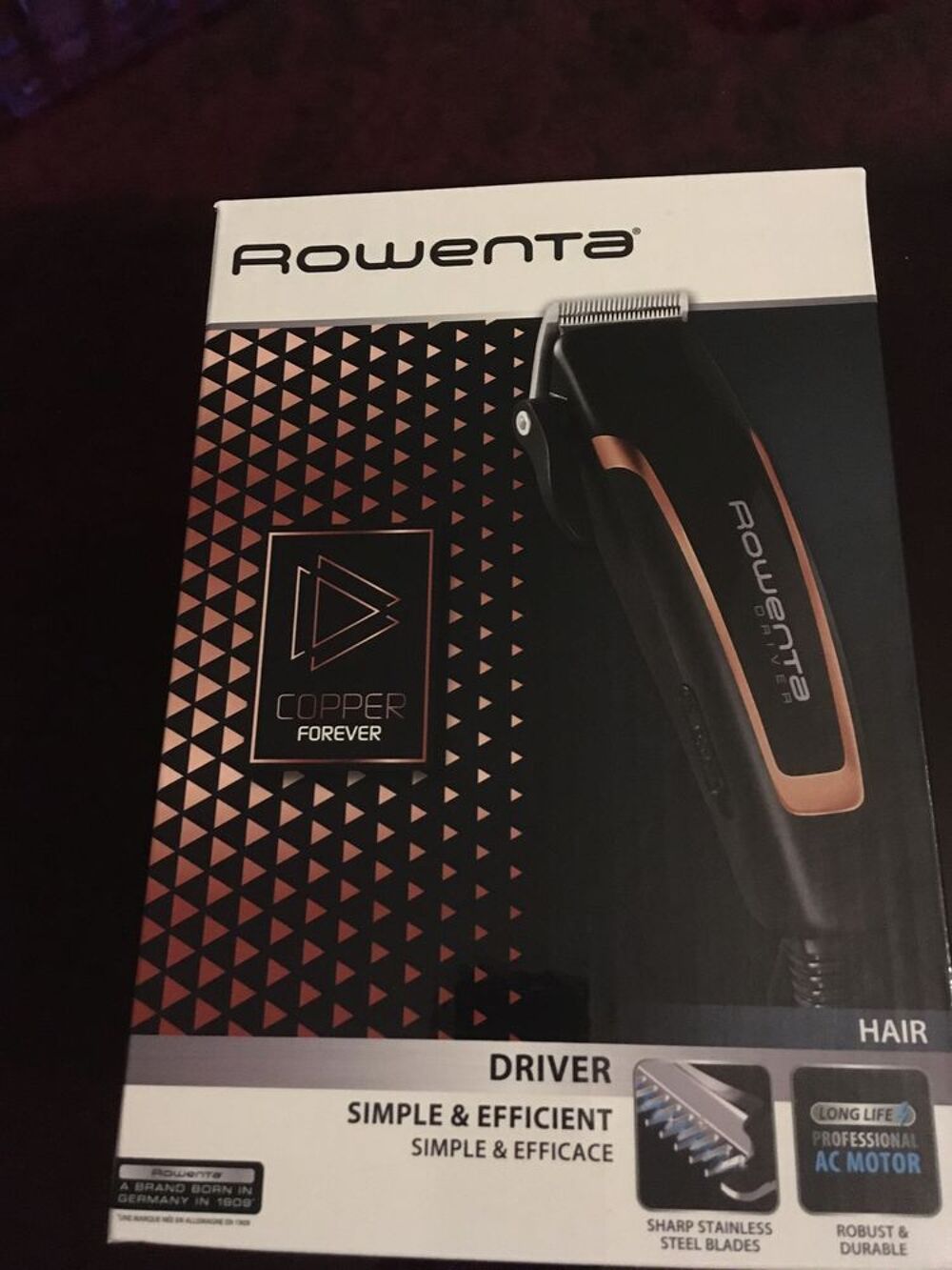 tondeuse &agrave; cheveux marque ROWENTA peu servi dans sa boite Electroménager