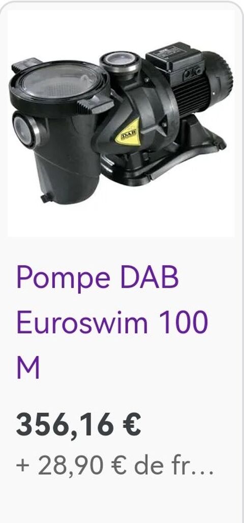 Pompe DAB Euroswim 100 M.  300 Le Plan-de-la-Tour (83)