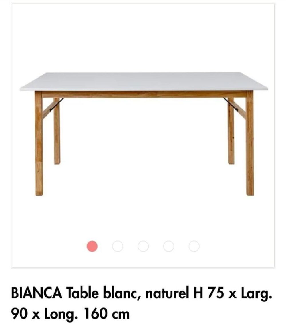 Table blanche et bois type scandinave Meubles