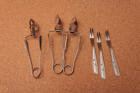 3 pinces + 3 fourchettes � escargots 15 Villerupt (54)