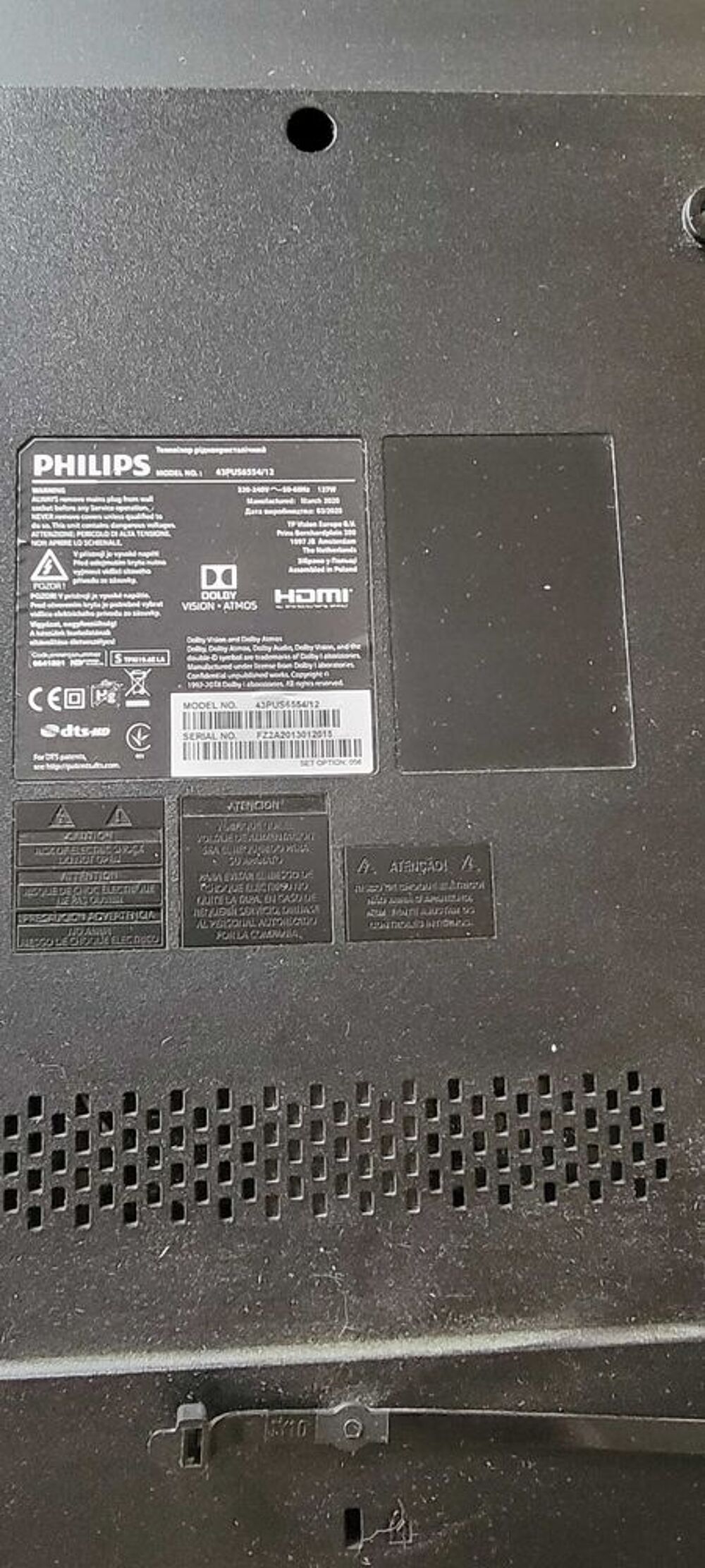 Philips tv 4k ultra HD 43PUS6544 Photos/Video/TV