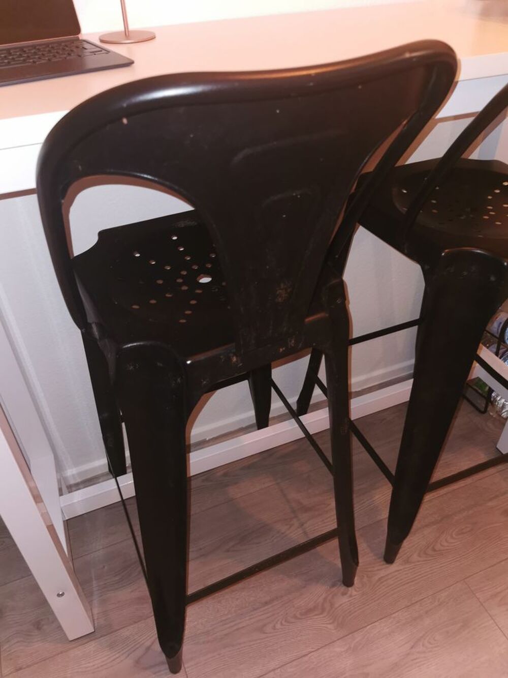 2 tabourets m&eacute;tal Meubles