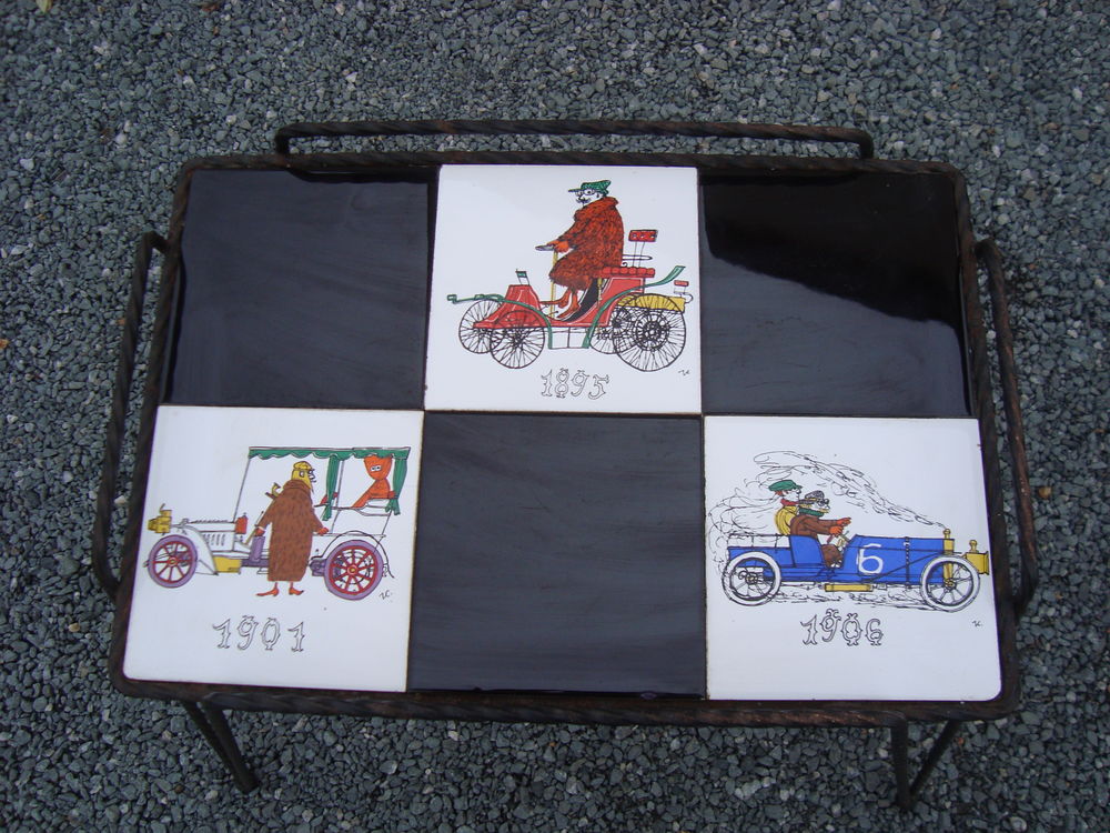 2 tables basses vintage fer forg&eacute; Meubles