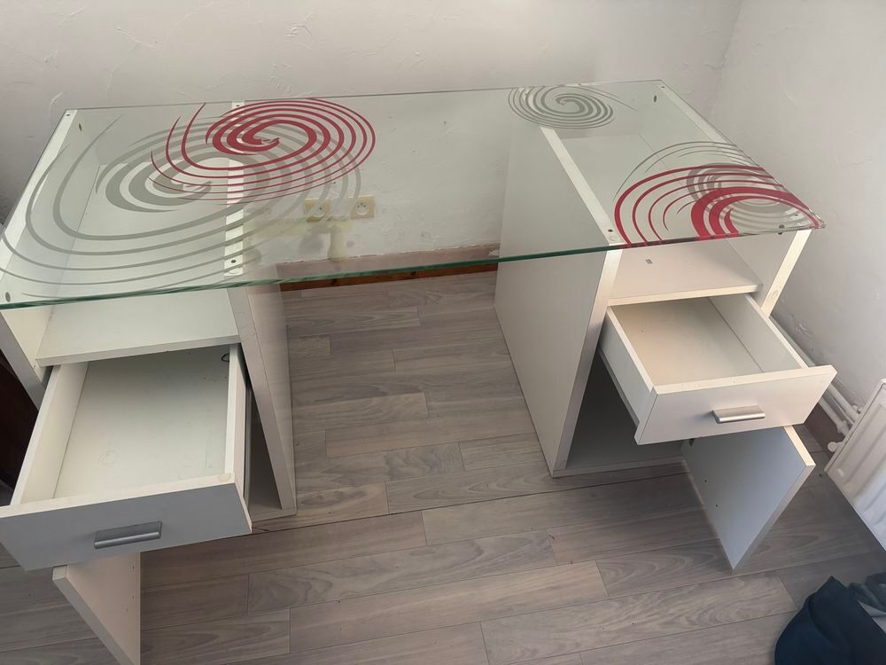 Bureau avec plateau en verre Mobilier enfants