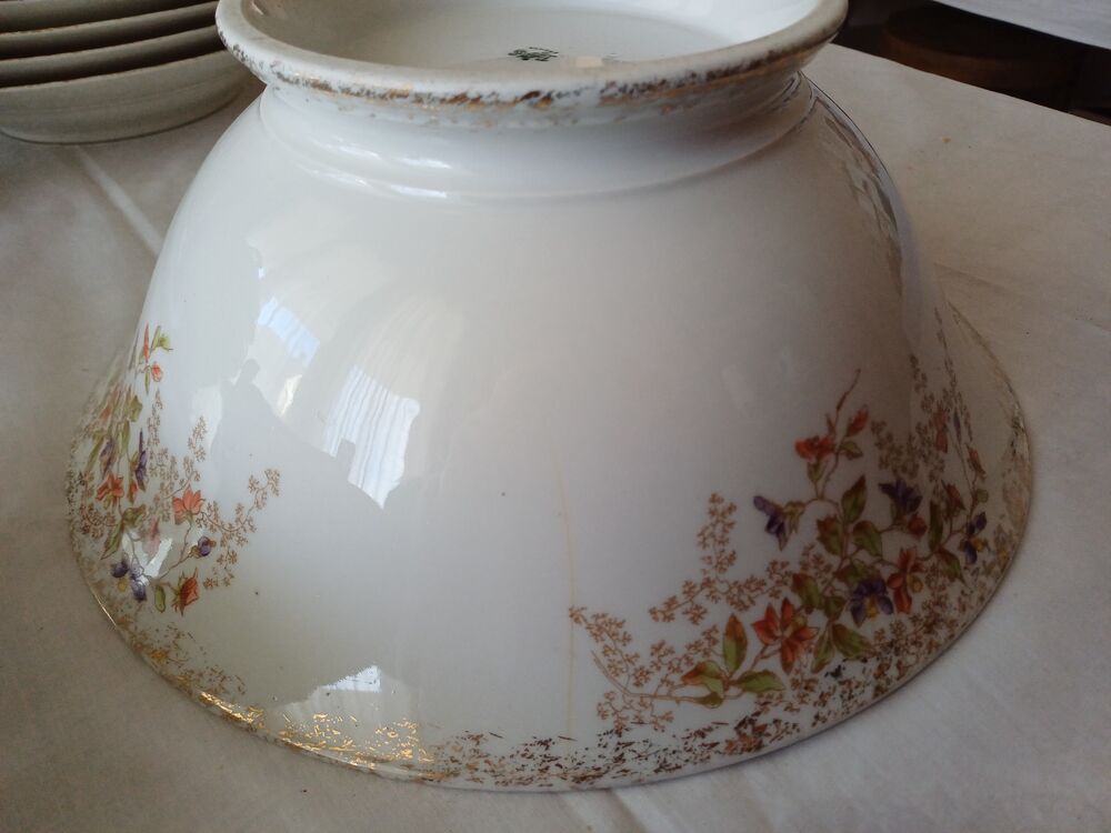 service vaisselle porcelaine ancienne fin XIX eme Cuisine