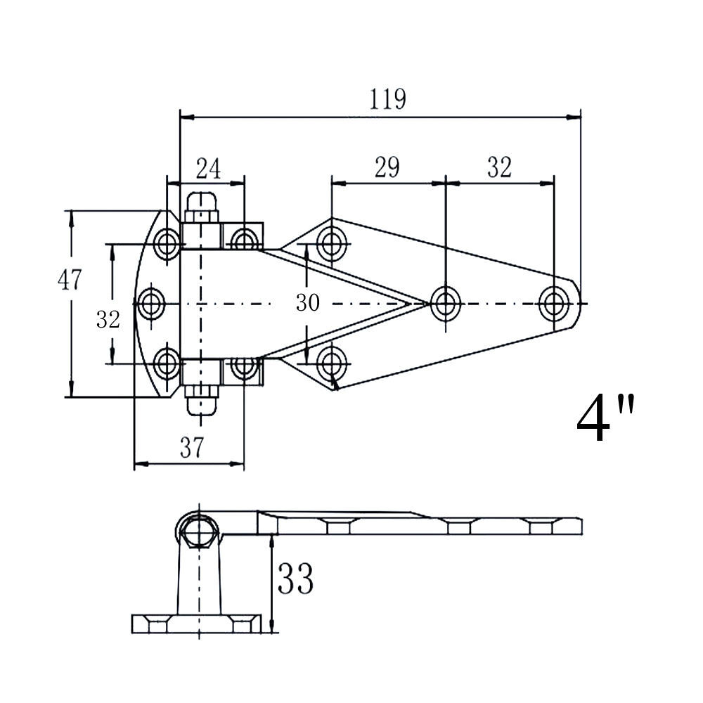 Lot de 2 Charniere Glaciere 4", Boucherie, Chrome Frigo
Bricolage