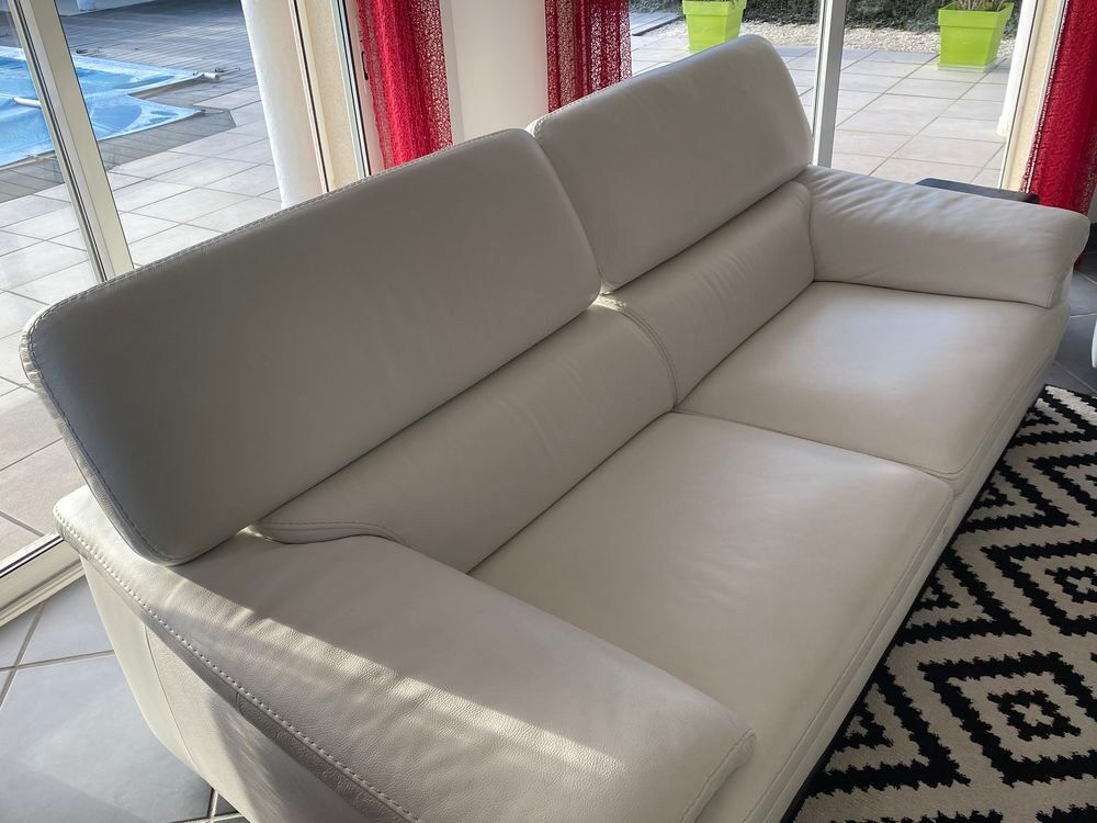 Canap&eacute; cuir haut de gamme Mobilier de France Meubles