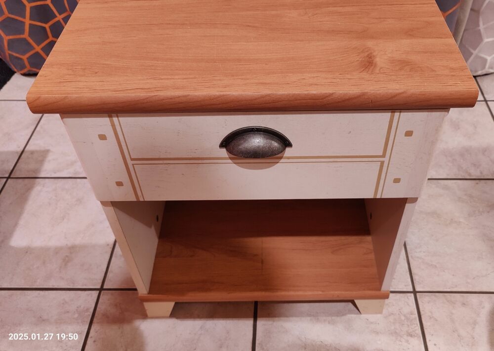 Table de Chevet en Bois avec Tiroir Meubles