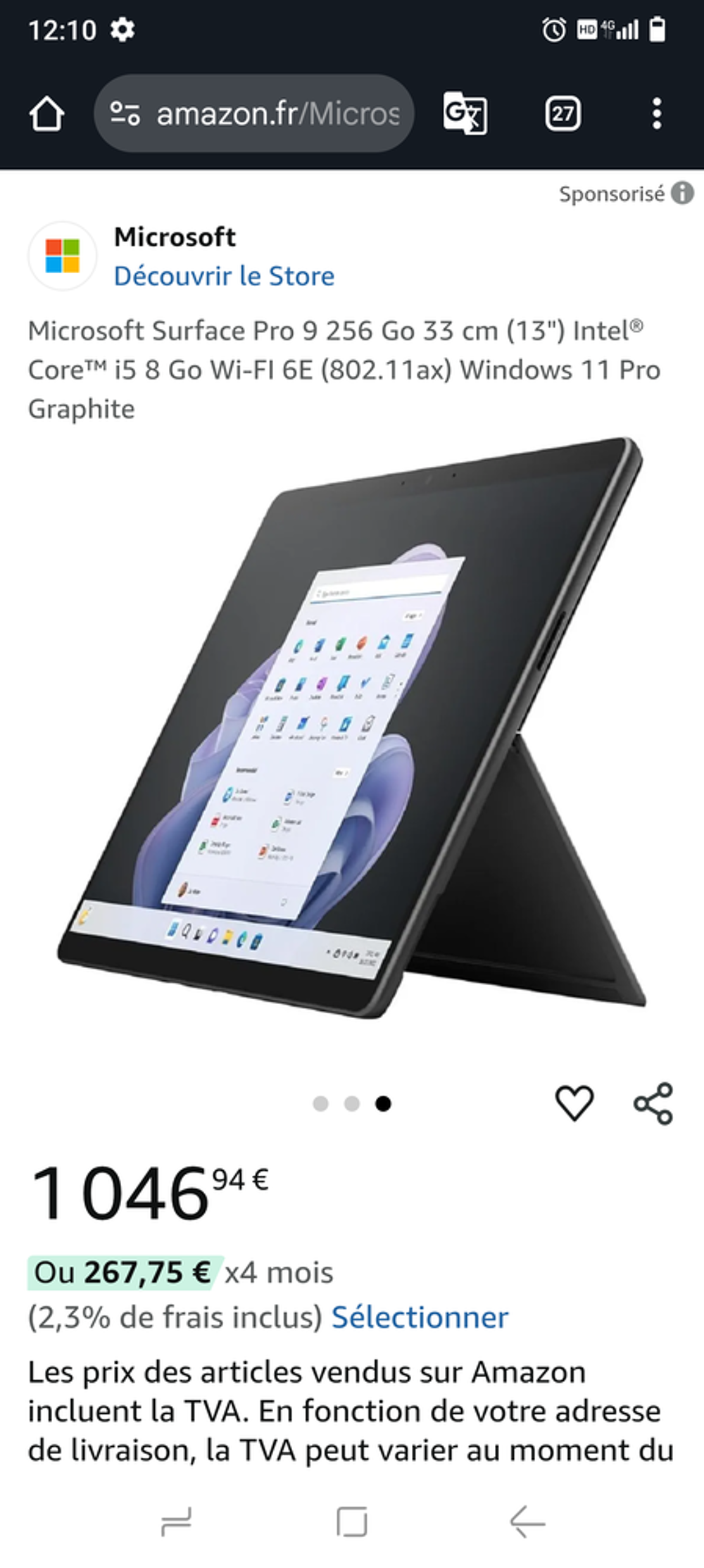 Surface Pro 9 Matériel informatique