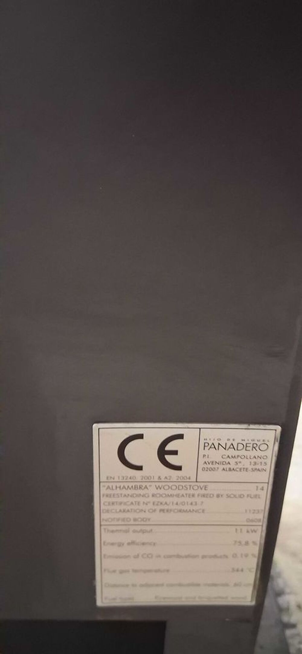 Po&ecirc;le &agrave; bois PANADERO Electroménager