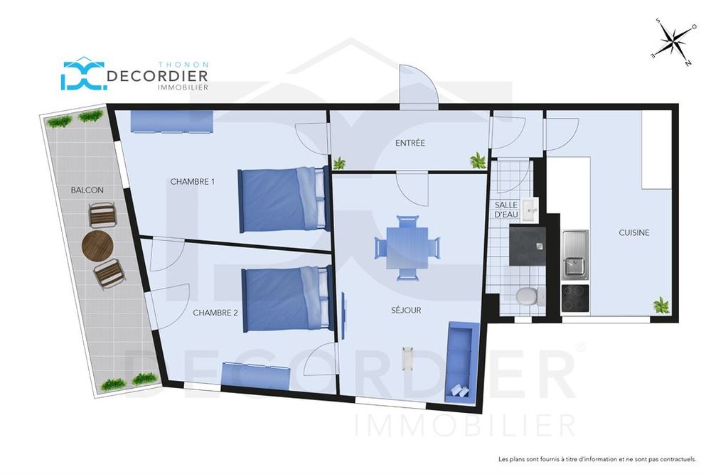 Vente Appartement THONON-LES-BAINS APPARTEMENT T3  58,55 M² Thonon les bains