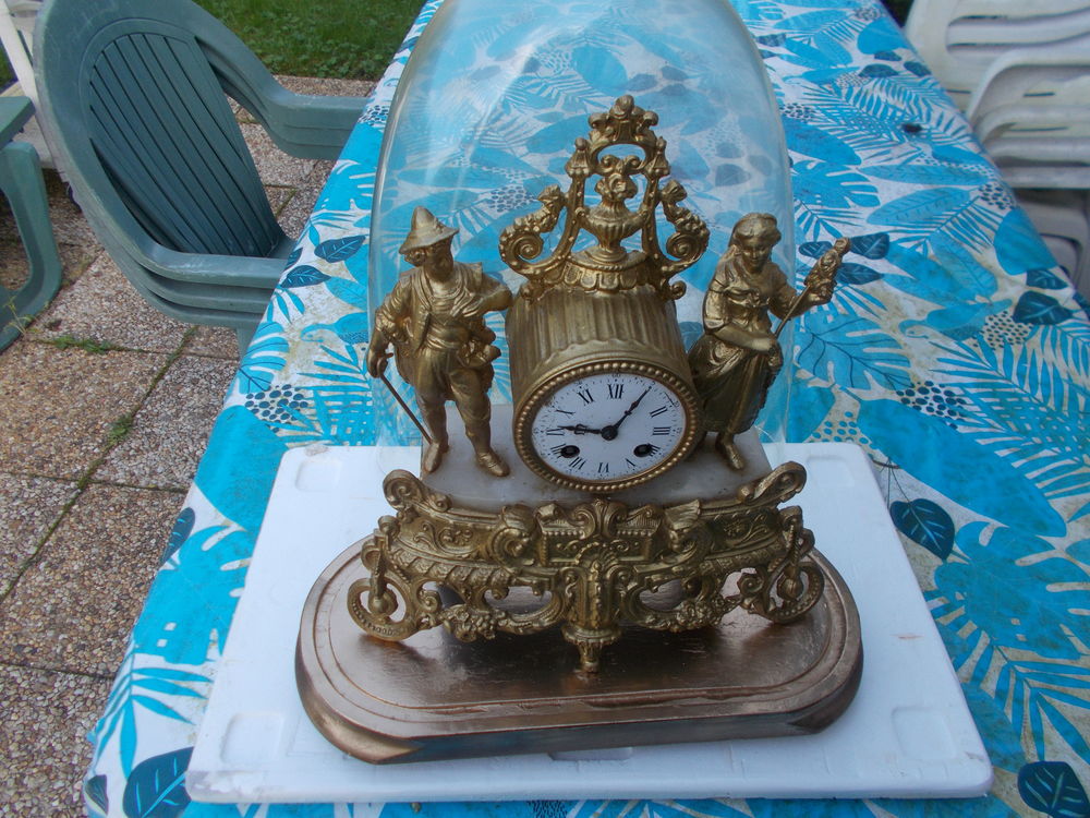 pendule en laiton 19&egrave;me 1913,a r&eacute;nover!! 