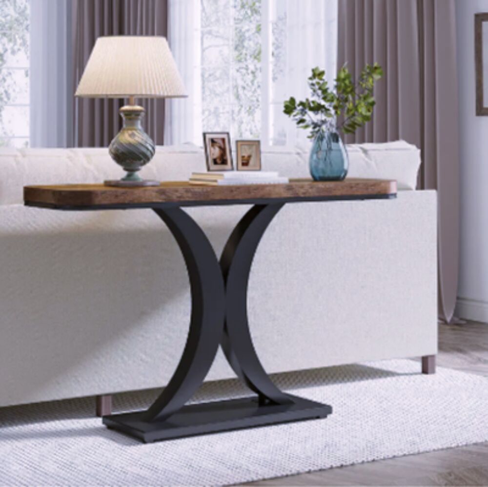 Console bois &amp; m&eacute;tal ? &eacute;l&eacute;gance moderne &amp; pr&eacute;sence architect Meubles