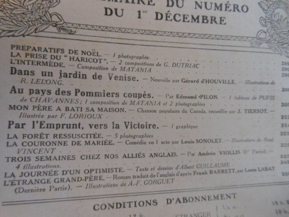 lecture pour tous du 1er decembre 1917 pa84 Livres et BD