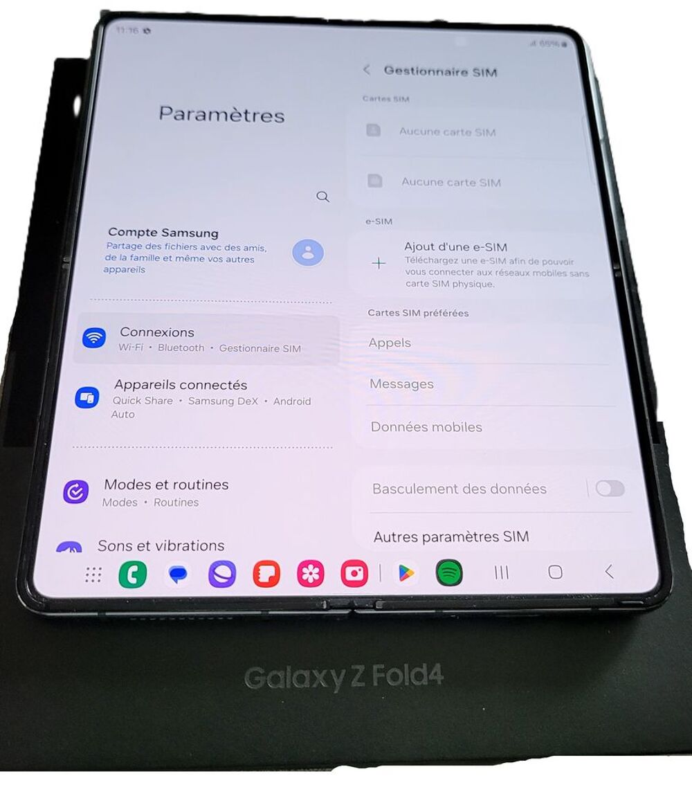 Smartphone Samsung Galaxy Z fold 4 5G 512Go 11/04/25 dispo Téléphones et tablettes