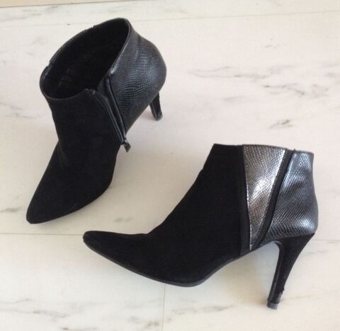 Bottines cuir quasi neuves � hauts talons 8 Moissy-Cramayel (77)