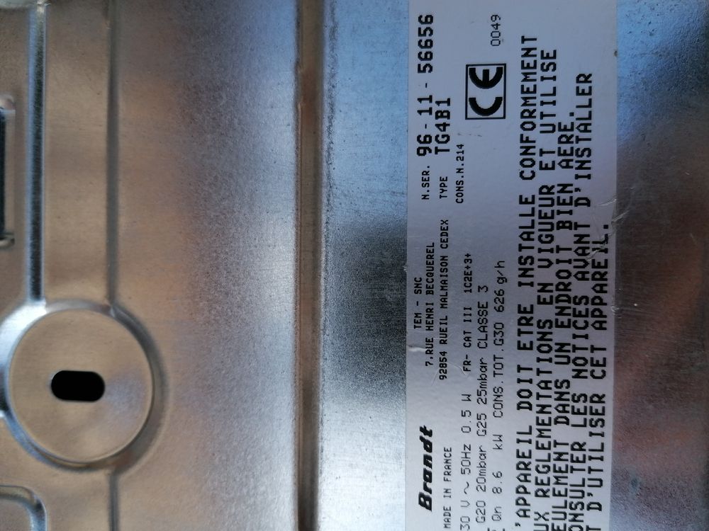 Plaque cuisson. Electroménager