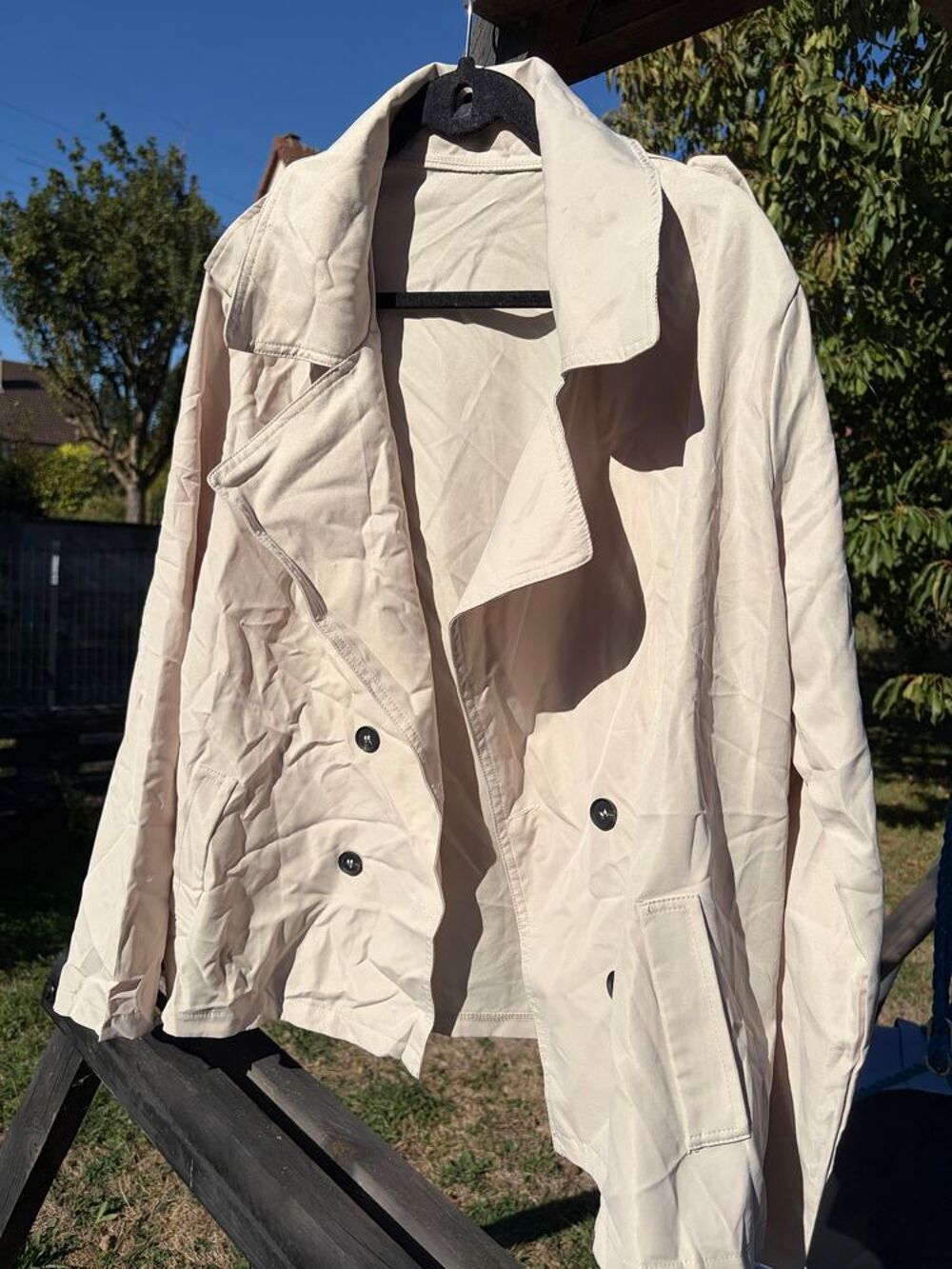 Trench court beige / cr&egrave;me Vêtements