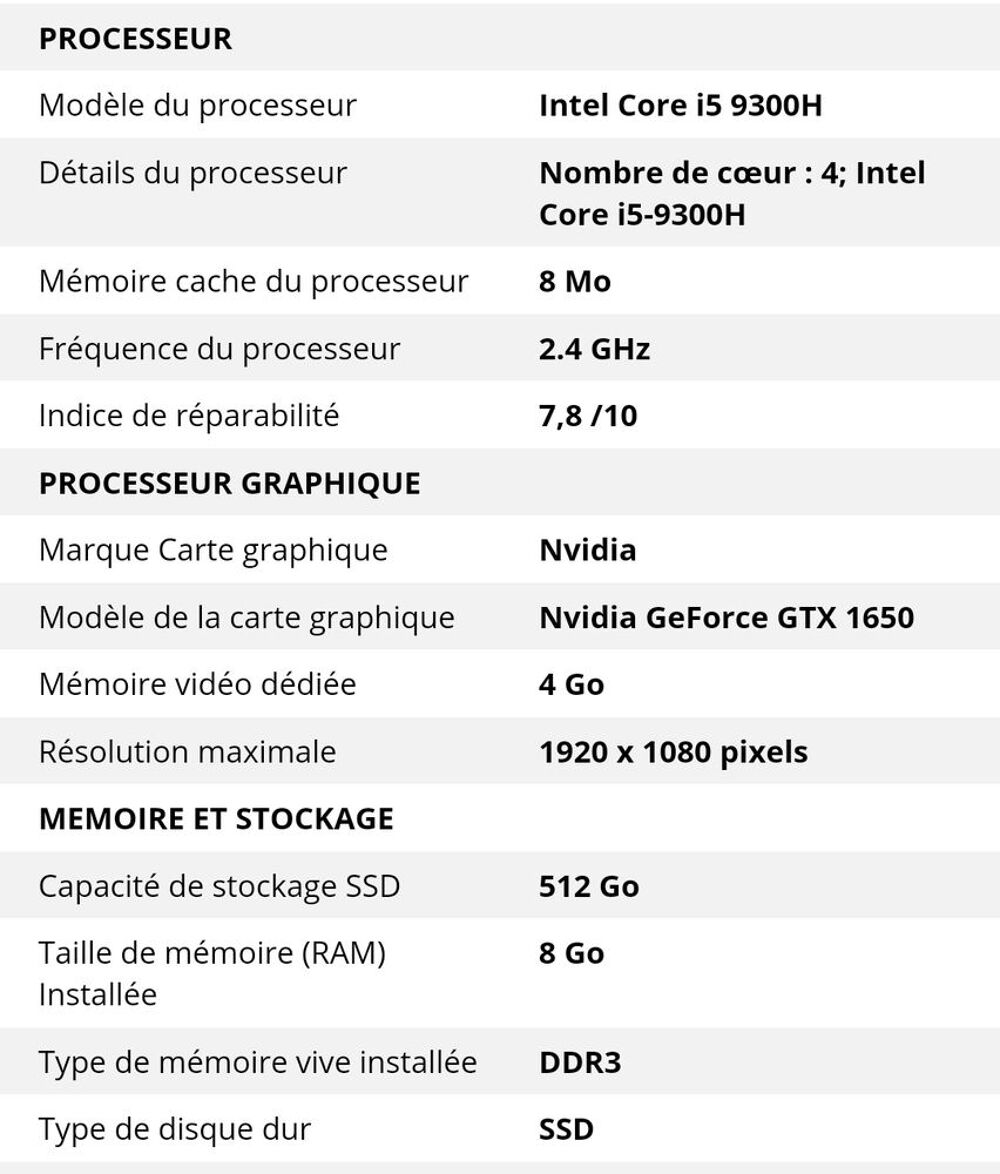 PC portable LENOVO ID L340-17IRHI5/8/12 Matériel informatique