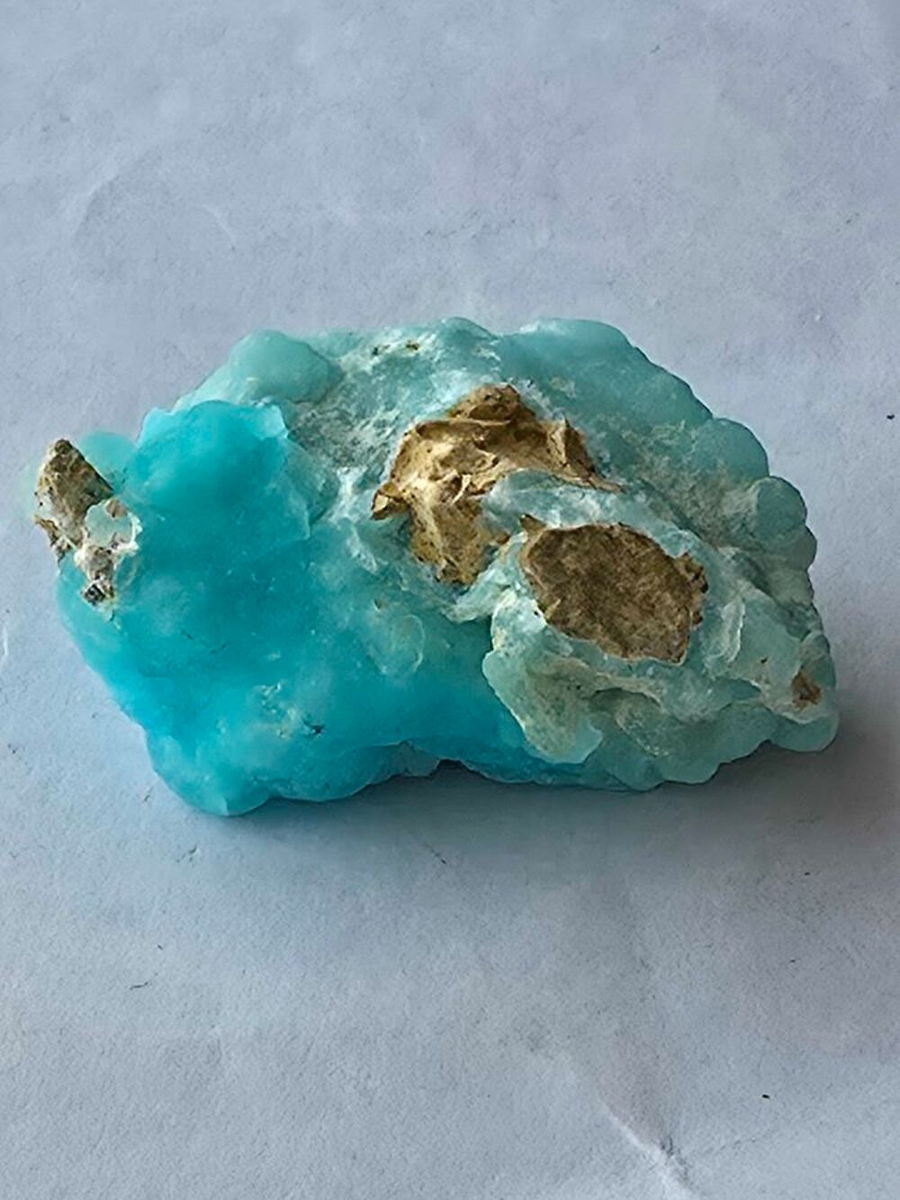 H&eacute;mimorphite Bleue Mamelonn&eacute;e du Congo-Pierre de Collection 