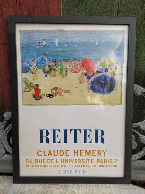 Affiche Exposition Henri Reiter Galerie Claude Hemery 70 Loches (37)