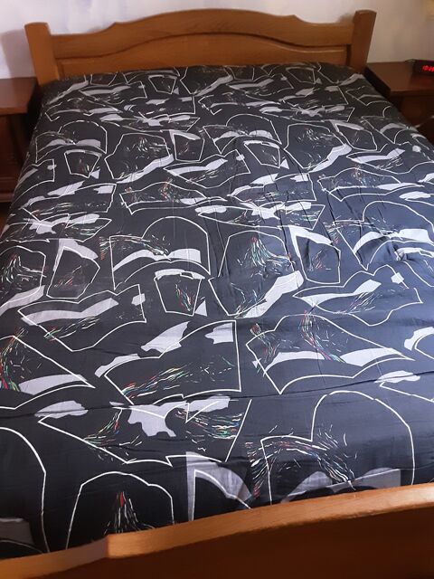 Housse de couette motifs graphiques noirs et blancs Rethel (08)