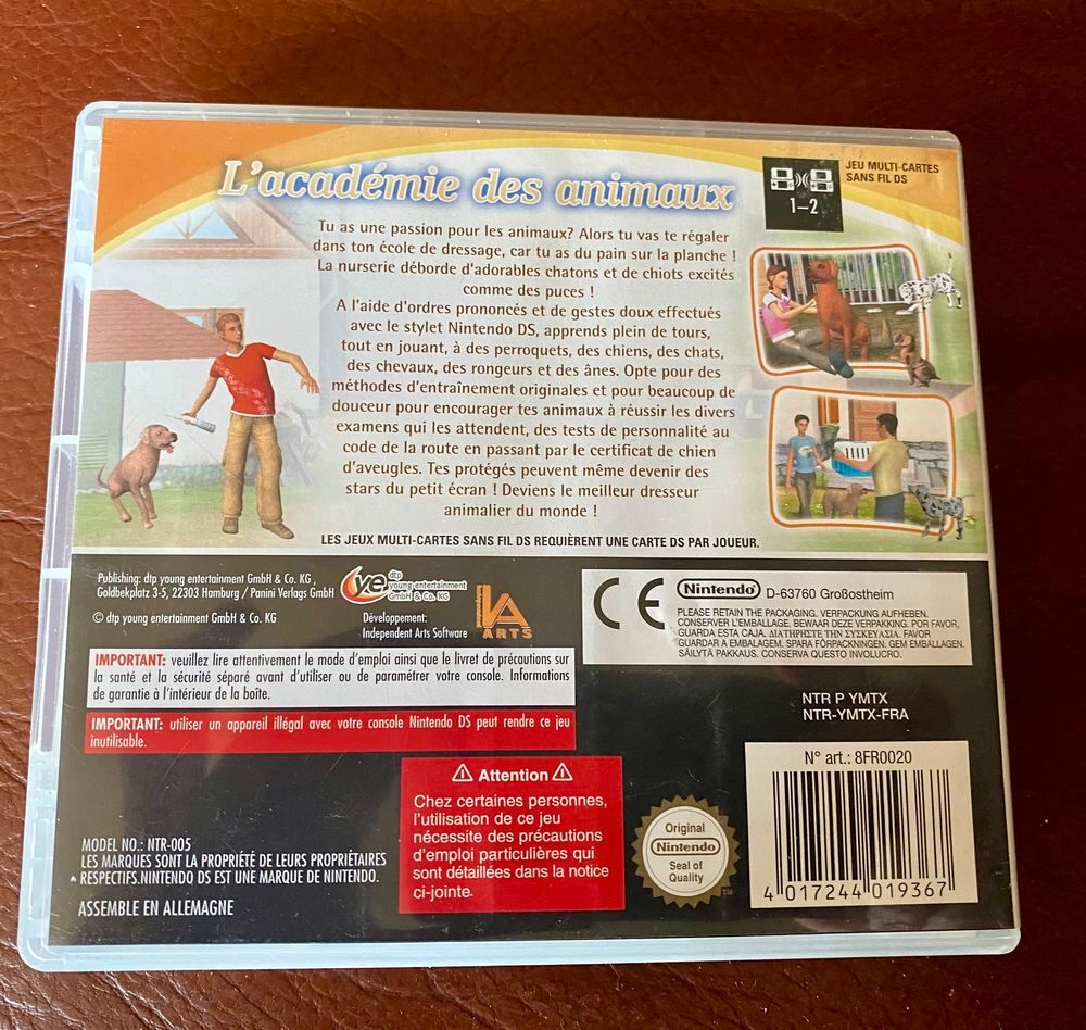 Jeu Nintendo DS. L'acad&eacute;mie des animaux. Tr&egrave;s bon &eacute;tat Consoles et jeux vidéos