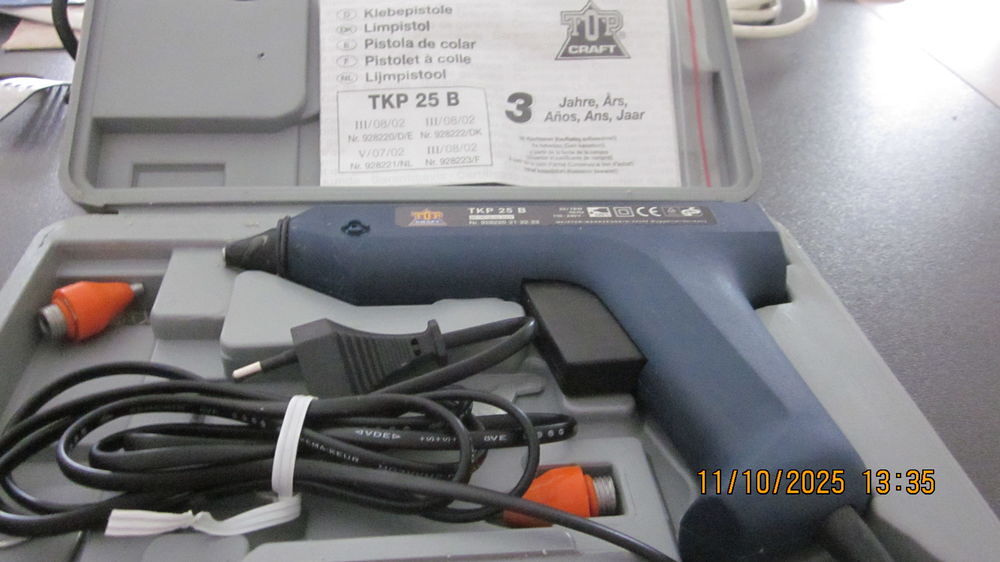 Coffret pistolet &agrave; colle &eacute;lectrique TPK plus bo&icirc;te de 32 bat Bricolage