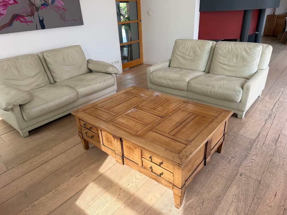 Table basse de salon en merisier massif Meubles