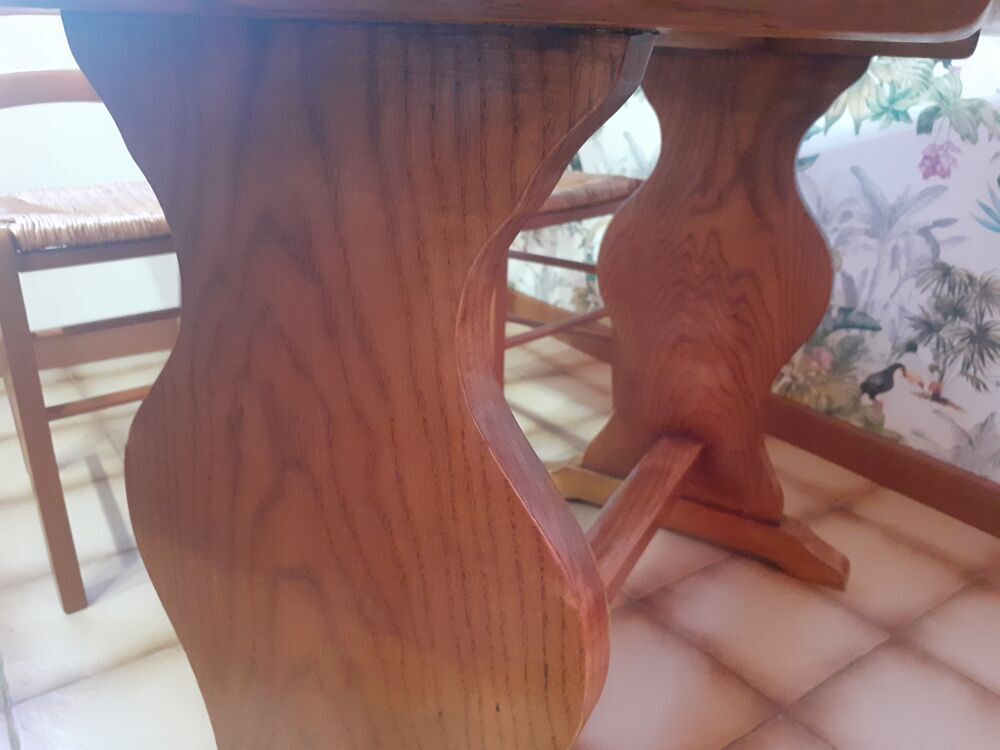 TABLE CHENE MASSIF carrel&eacute;e solide 114x74 H 74,5cm
Meubles
